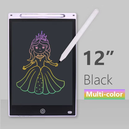 Colorful Digital LCD Writing Tablet - 8/12 Inch Drawing Board for Kids - Fun Graphic Tablet Toy!