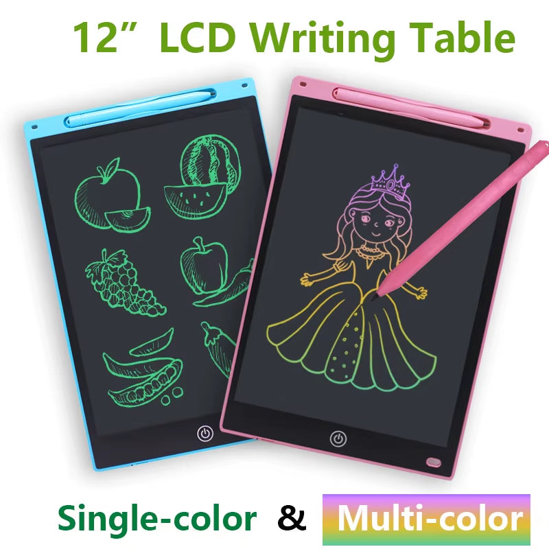 Colorful Digital LCD Writing Tablet - 8/12 Inch Drawing Board for Kids - Fun Graphic Tablet Toy!