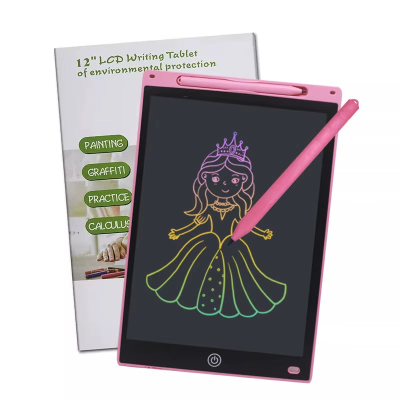 Colorful Digital LCD Writing Tablet - 8/12 Inch Drawing Board for Kids - Fun Graphic Tablet Toy!