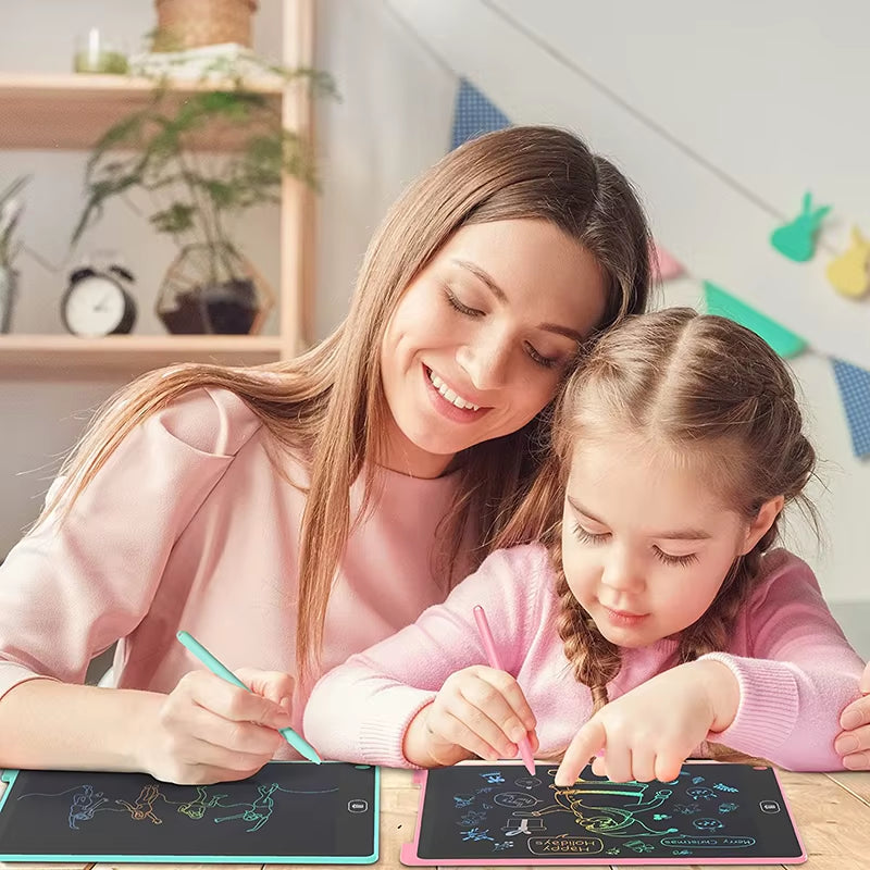 Colorful Digital LCD Writing Tablet - 8/12 Inch Drawing Board for Kids - Fun Graphic Tablet Toy!