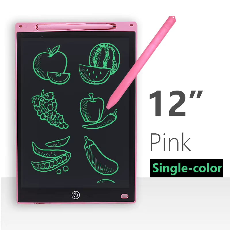 Colorful Digital LCD Writing Tablet - 8/12 Inch Drawing Board for Kids - Fun Graphic Tablet Toy!
