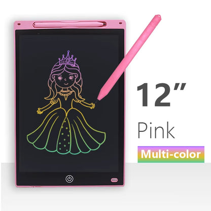 Colorful Digital LCD Writing Tablet - 8/12 Inch Drawing Board for Kids - Fun Graphic Tablet Toy!