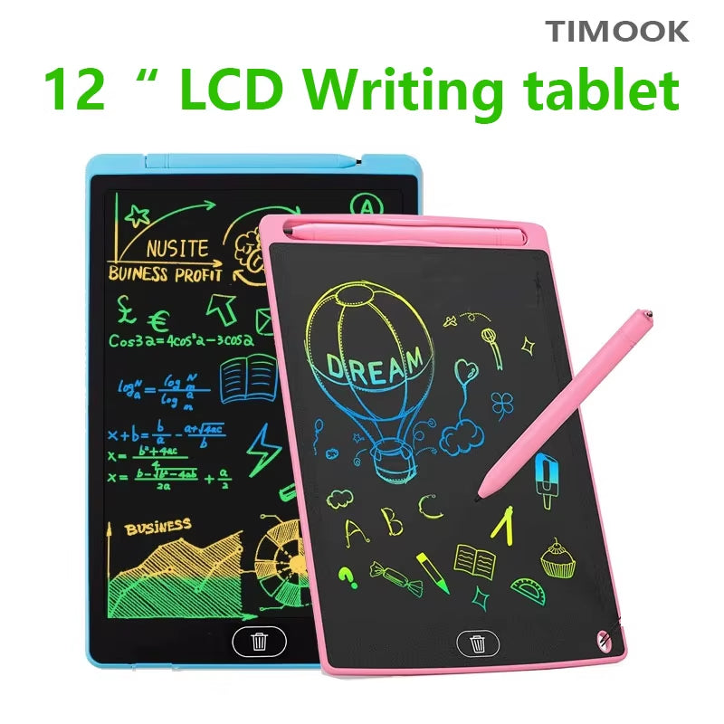 Colorful Digital LCD Writing Tablet - 8/12 Inch Drawing Board for Kids - Fun Graphic Tablet Toy!